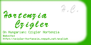 hortenzia czigler business card